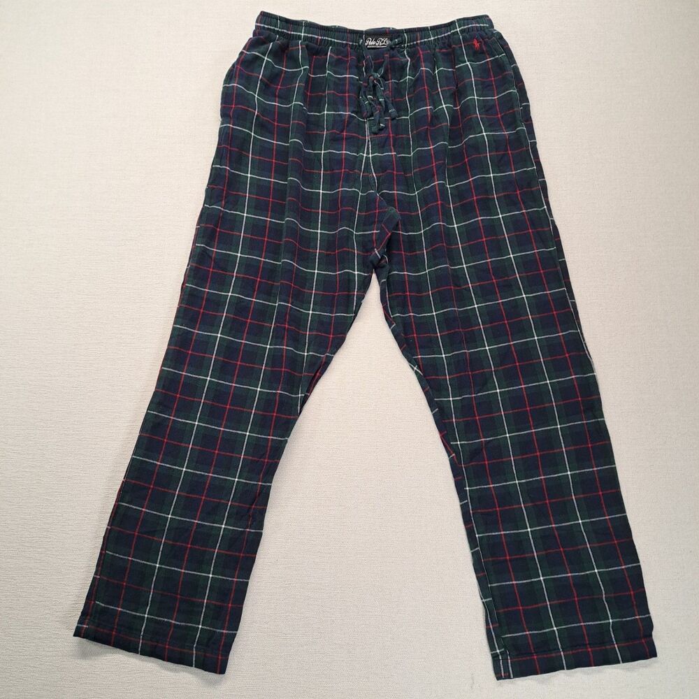 Polo Ralph Lauren Mens L / XL Flannel Pajama Bottoms Sleep Pants Plaid